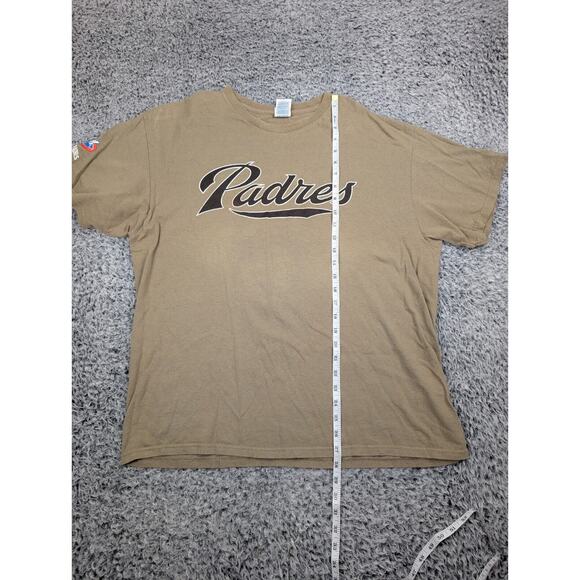 San Diego Padres Shirt Men Extra Large Brown Graphic Lounge MLB Logo Baseball - Picture 5 of 7